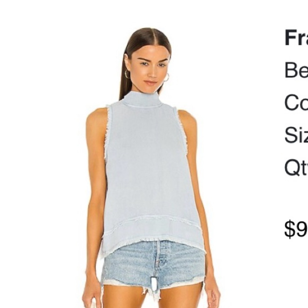 Fray tie back halter top in oasis blue. Bella Dahl. Revolve sold out